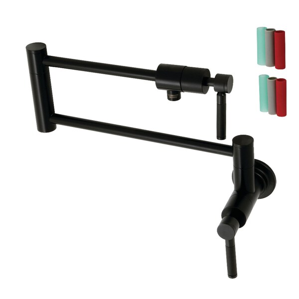 KS4100DKL Kaiser Wall Mount Pot Filler, Matte Black